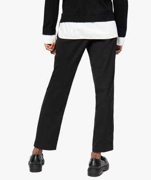 Pantalon femme aspect lainage avec taille élastiquée vue3 - GEMO(FEMME PAP) - GEMO