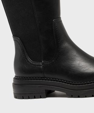 Bottes avec tige bi-matière à semelle crantée femme vue12 - 5 MILES - GEMO