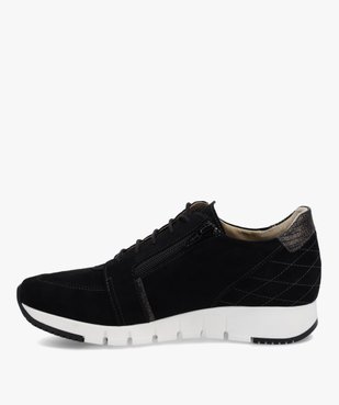 Baskets femme avec lacets pailletés et zips vue3 - GEMO (SPORTSWR) - GEMO