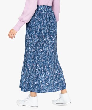 Jupe femme longue plissée à motifs vue3 - GEMO(FEMME PAP) - GEMO