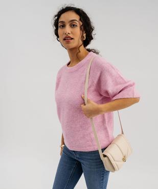 Pull manches courtes ample et douillet femme vue2 - GEMO(FEMME PAP) - GEMO