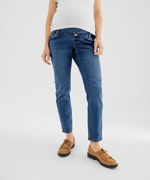 Jean de grossesse coupe slim avec bandeau haut en jersey vue4 - GEMO (MATER) - GEMO