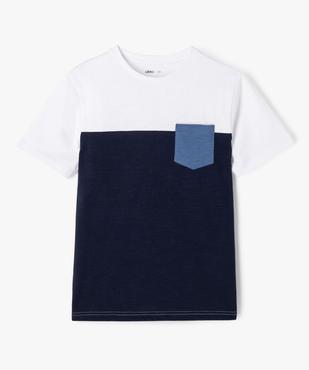 Tee-shirt bicolore à poche garçon vue2 - GEMO 4G GARCON - GEMO