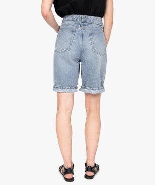 Bermuda femme en jean coupe large – LuluCastagnette vue3 - LULUCASTAGNETTE - GEMO