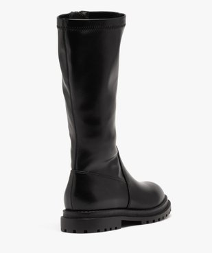 Boots fille montantes dessus uni à semelle crantée et à zip vue4 - GEMO (ENFANT) - GEMO