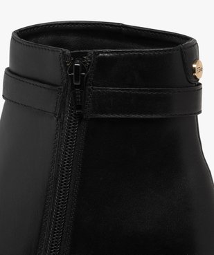 Boots femme à talon avec dessus en cuir bijou doré - Tanéo vue6 - TANEO - GEMO