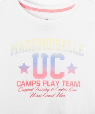 Tee-shirt fille loose avec nœud dans le bas - Camps United vue2 - CAMPS UNITED - GEMO