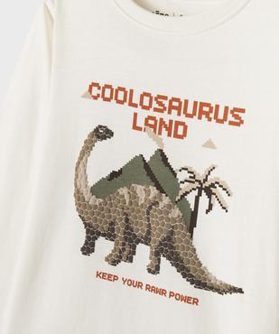 Tee-shirt manches longues avec motif dinosaures garçon vue3 - GEMO 4G GARCON - GEMO
