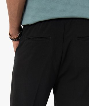 Pantalon homme en toile stretch avec taille élastiquée vue2 - GEMO (HOMME) - GEMO