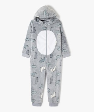 Combinaison pyjama garçon imprimé animaux de la banquise vue1 - GEMO (ENFANT) - GEMO
