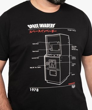 Tee-shirt homme grande taille avec motif sur l’avant – Space Invaders vue2 - SPACE INVADERS - GEMO