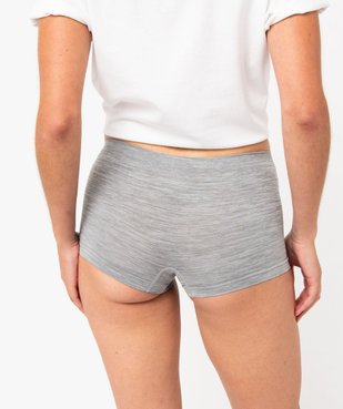 Boxer en maille extensible femme vue3 - GEMO 4G FEMME - GEMO