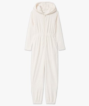 Combinaison pyjama femme en maille peluche avec capuche vue4 - GEMO(HOMWR FEM) - GEMO