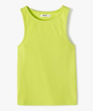 Débardeur fille ado côtelé en coton stretch vue1 - GEMO (JUNIOR) - GEMO