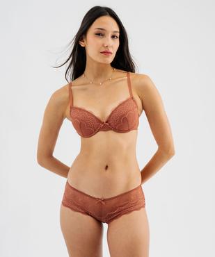 Shorty en dentelle et plumetis femme (lot de 2) vue1 - GEMO(HOMWR FEM) - GEMO