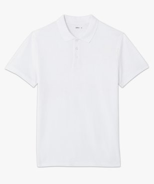 Polo homme à manches courtes en maille piquée vue4 - GEMO (HOMME) - GEMO