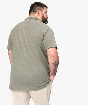 Polo homme à manches courtes et finitions fantaisie vue3 - GEMO (HOMME) - GEMO
