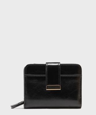 Portefeuille compact fermeture par zip et bouton pression femme vue1 - GEMO (ACCESS) - GEMO