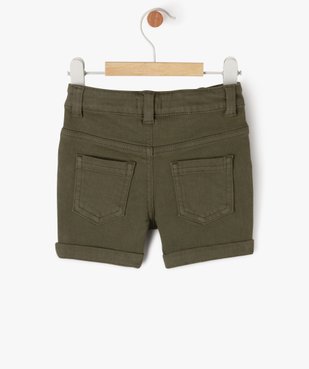 Short slim uni en toile extensible bébé garçon vue4 - GEMO(BEBE DEBT) - GEMO