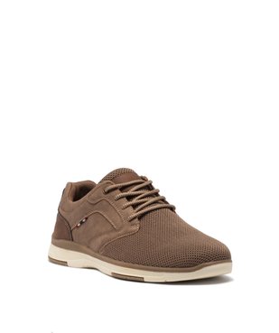 Derbies homme dessus uni en mesh à lacets  vue2 - GEMO (CASUAL) - GEMO