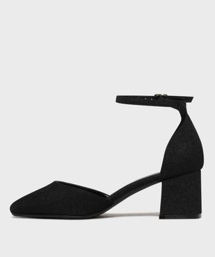 Escarpins pailletés à talon large et bout pointu femme - Valentina Baldano vue3 - VALENTINA BALDA - GEMO