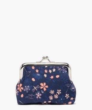 Porte-monnaie fille en toile à motifs fleuris vue1 - GEMO (ENFANT) - GEMO