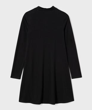 Robe tee-shirt évasée à col montant fille vue3 - GEMO (JUNIOR) - GEMO