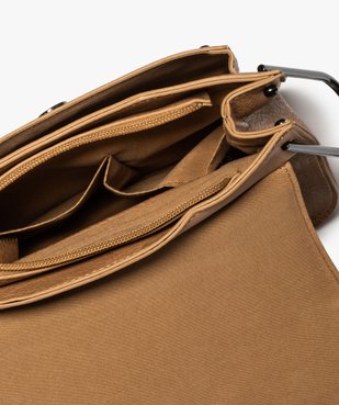 Sac femme forme besace avec clous métalliques vue3 - GEMO (ACCESS) - GEMO