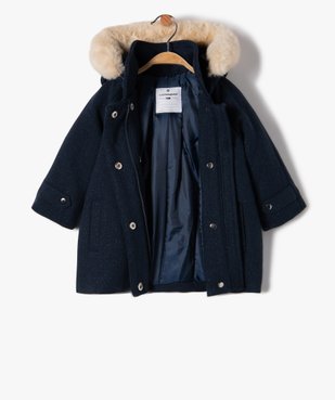 Manteau bébé fille à capuche avec doublure chaude - LuluCastagnette vue2 - LULUCASTAGNETTE - GEMO