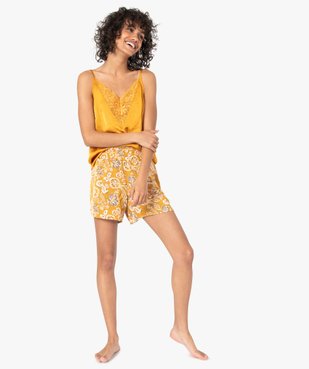 Bas de pyjama femme forme short à motifs fleuris vue5 - GEMO(HOMWR FEM) - GEMO