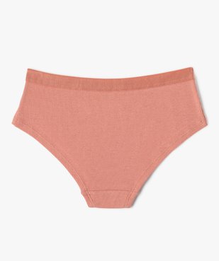 Shorties unis avec ceinture satinée fille (lot de 3) vue3 - GEMO 4G FILLE - GEMO