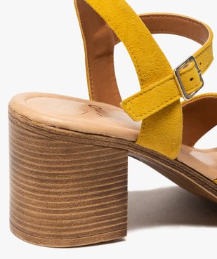 Sandales femme à talon carré coupe spéciale pied large vue6 - Nikesneakers(URBAIN) - Nikesneakers
