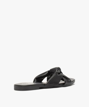 Mules femme unies à talon plat et dessus drapé - Coupe spéciale pied large vue4 - GEMO (CASUAL) - GEMO