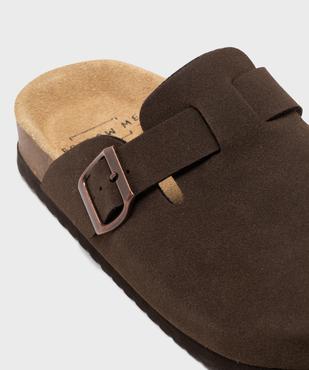 Sabots en suédine à semelle intérieure cuir anatomique femme - Follow Me vue6 - FOLLOW ME - GEMO