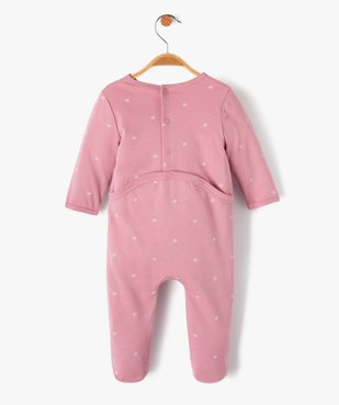 Pyjama bébé fille à motifs étoiles et fermeture pont-dos vue3 - GEMO(BB COUCHE) - GEMO