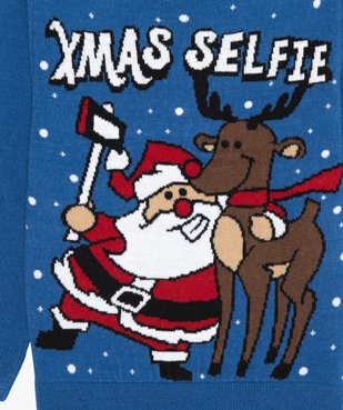Pull de Noël garçon avec motif Père Noël et renne vue2 - GEMO (ENFANT) - GEMO