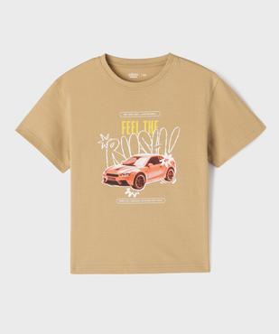 Tee-shirt manches courtes motif voiture garçon vue2 - GEMO (ENFANT) - GEMO