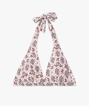 Haut de maillot de bain femme triangle à motifs fleuris vue4 - GEMO (PLAGE) - GEMO