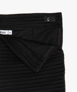 Short fille en matière texturée rayée avec liseré pailleté à la taille vue2 - GEMO (ENFANT) - GEMO