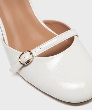 Escarpins vernis à bout arrondi avec bride cheville femme - Follow Me vue6 - FOLLOW ME - GEMO