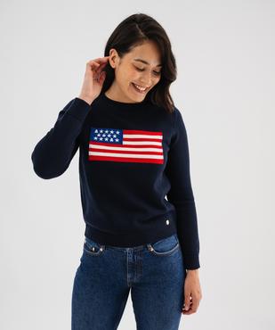 Pull en coton avec drapeau femme - LuluCastagnette vue1 - LULUCASTAGNETTE - GEMO