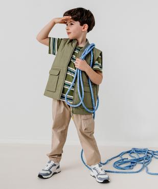 Doudoune sans manches avec poches à rabat garçon vue5 - GEMO (ENFANT) - GEMO