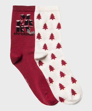 Chaussettes avec motifs de Noël femme (lot de 2) vue1 - GEMO(HOMWR FEM) - GEMO