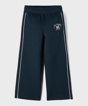 Pantalon de jogging coupe large avec taille ajustable fille vue1 - GEMO (ENFANT) - GEMO