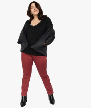 Pantalon femme coupe slim en maille extensible vue5 - GEMO (G TAILLE) - GEMO