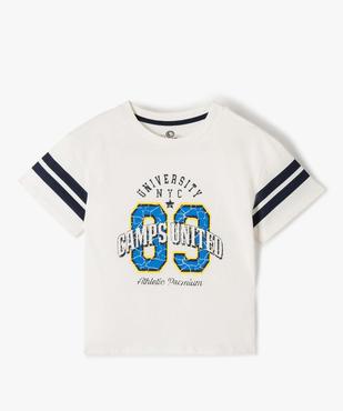 Tee-shirt fille ample à manches courtes avec inscription patinée  –  Camps United vue3 - CAMPS UNITED - GEMO