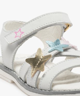 Sandales fille avec étoiles brodées sur le dessus vue6 - GEMO (ENFANT) - GEMO
