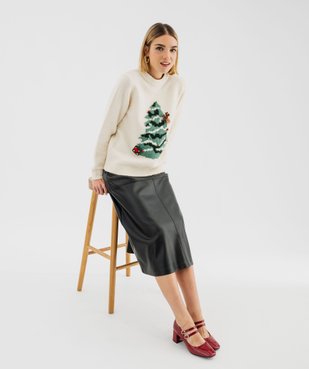 Pull de Noël avec motifs en relief femme vue5 - GEMO(FEMME PAP) - GEMO