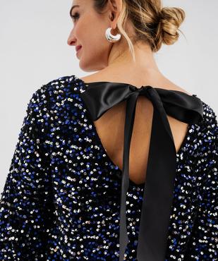 Robe courte à sequins brillants femme vue1 - GEMO(FEMME PAP) - GEMO