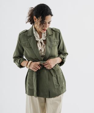 Veste saharienne en Lyocell femme vue4 - GEMO 4G FEMME - GEMO